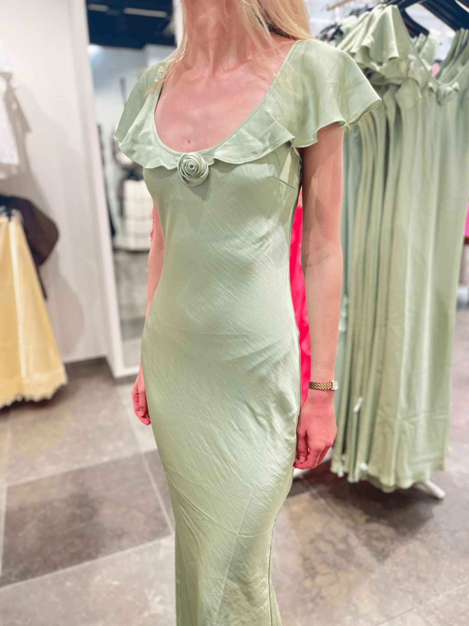 VMRITA Long Dress - Celadon Green - VERO MODA & VILA Bergvik